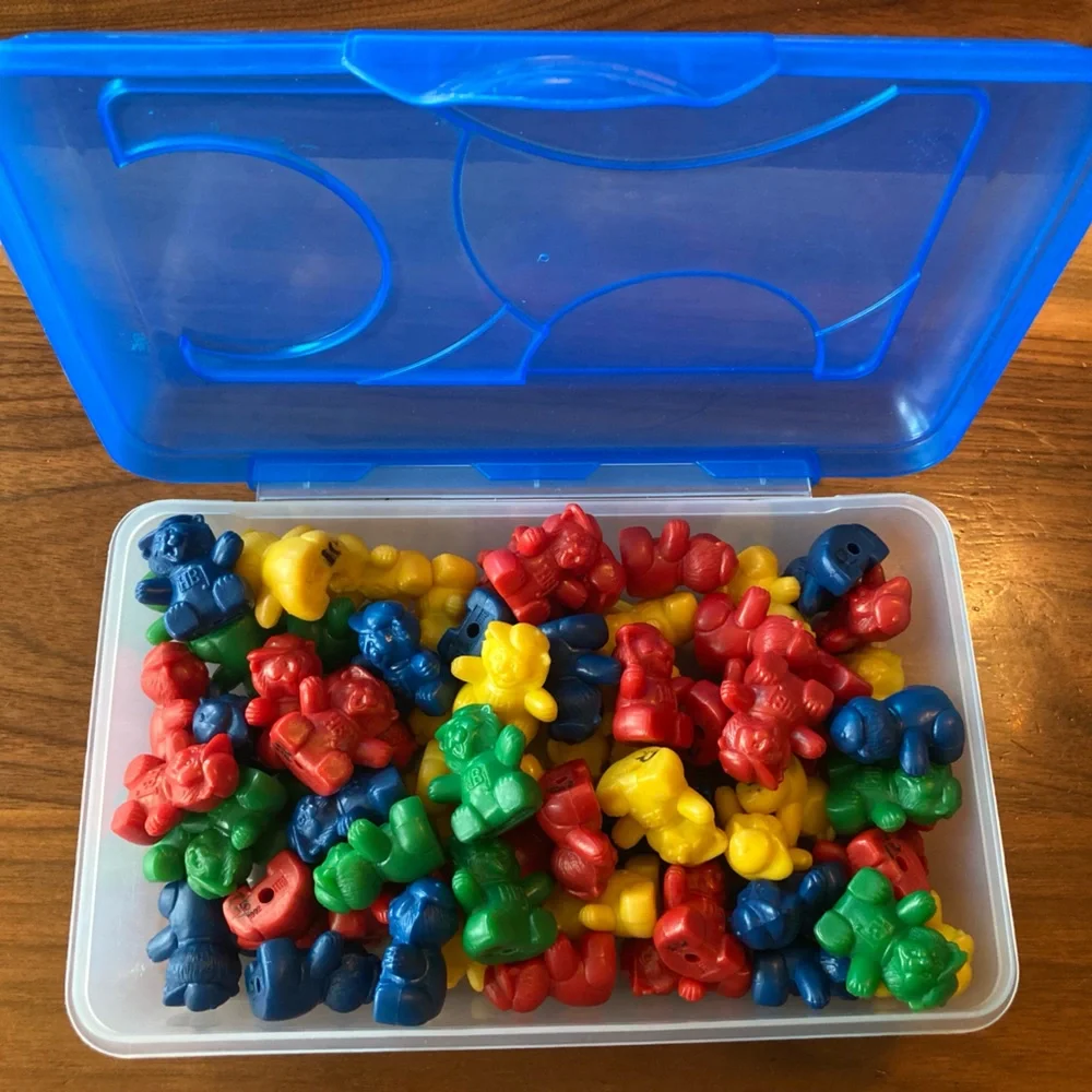Colorful Counting Bears Toy Set - Multicolor Count of 68